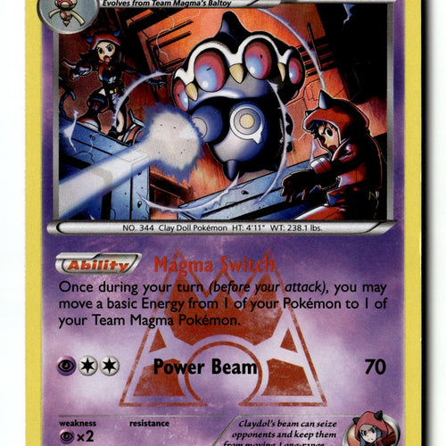 Pokemon Card Team Magma's Claydol LP Double Crisis Holo Rare 11/34