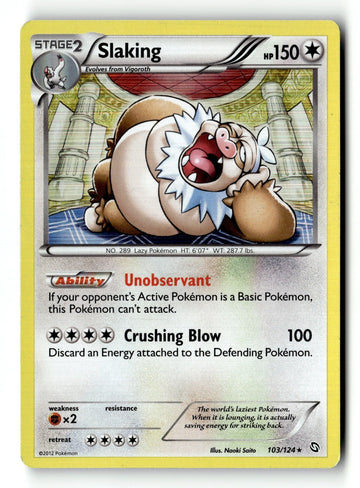 Pokemon Card Slaking Holo LP Dragons Exalted 103/124