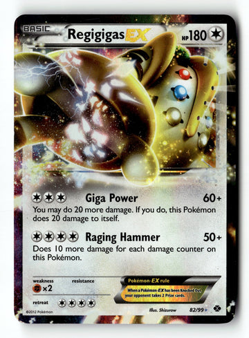 Pokemon Card Regigigas EX Holo LP Next Destinies Ultra Rare 82/99