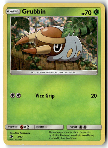 Pokemon Card Grubbin - 2/12 LP McDonald's Promos 2017 Promo 002/012