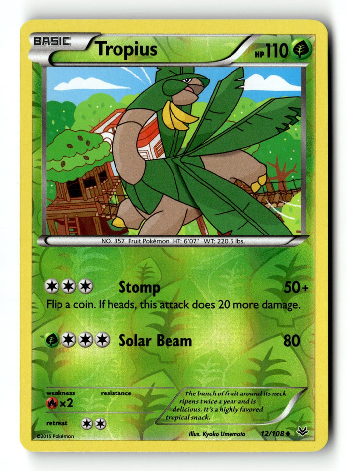 Pokemon Card Tropius Reverse Holo LP XY - Roaring Skies 12/108
