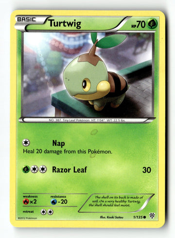 Pokemon Card Turtwig LP Plasma Storm 1/135