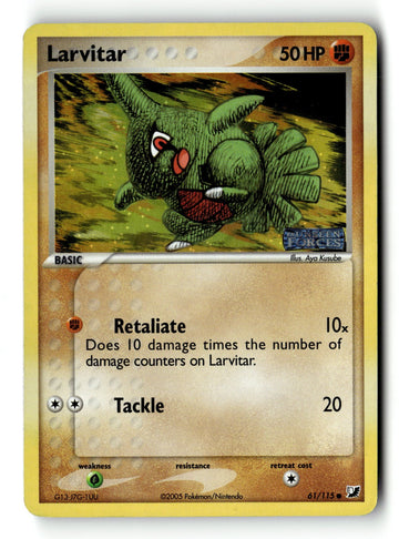 Pokemon Card Larvitar LP Unseen Forces Reverse Holo Common 61/115