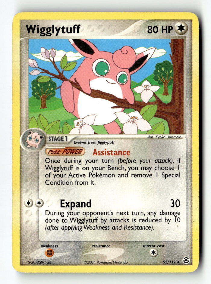 Pokemon Card Wigglytuff LP FireRed & LeafGreen 52/112