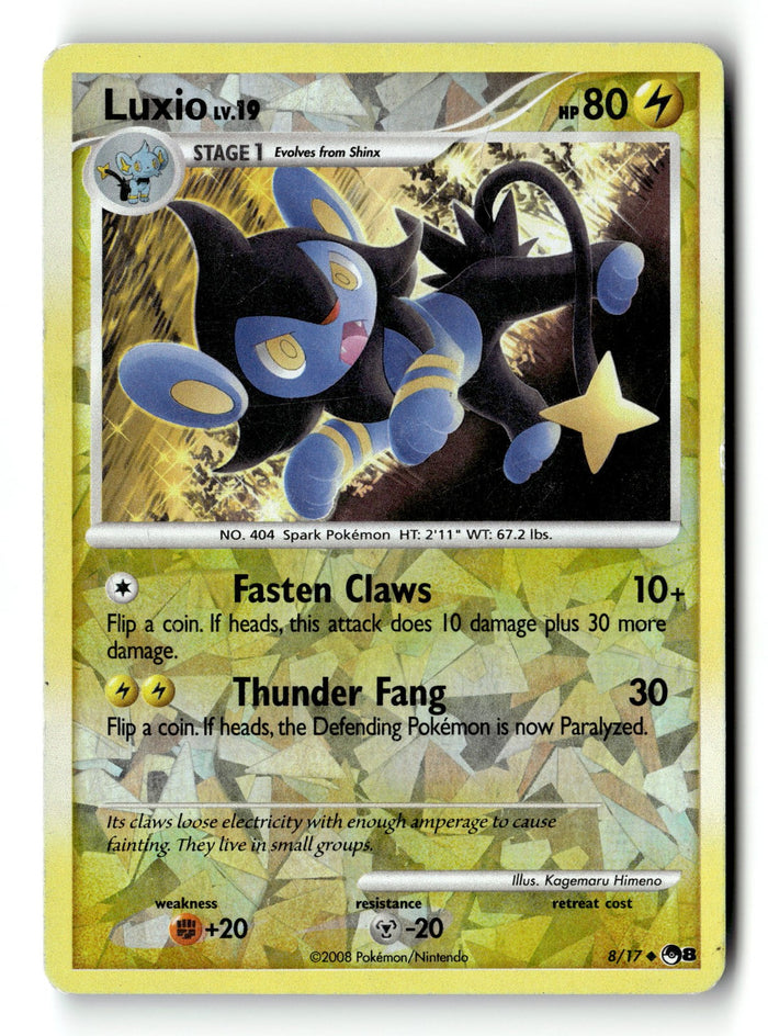 Pokemon Card Luxio LP POP Series 8 Holo Uncommon 8/17