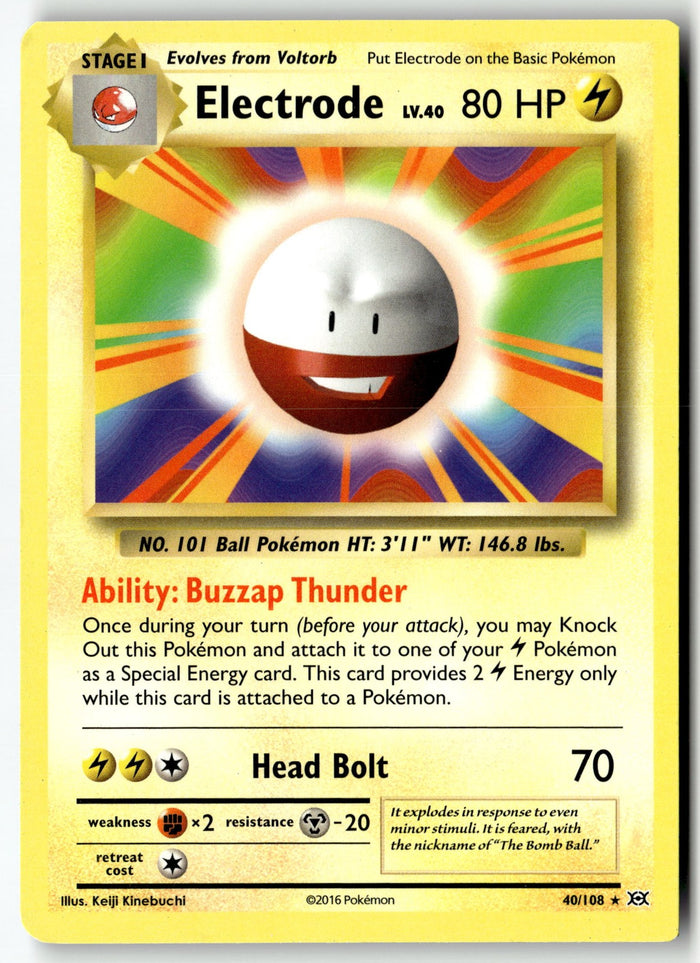 Pokemon Card Electrode LP XY - Evolutions Rare 40/108