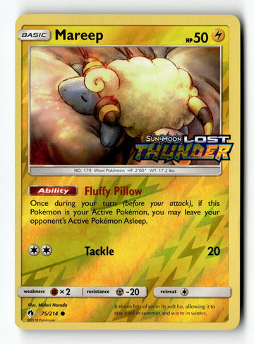 Pokemon Card Mareep - Toys R Us Promo Reverse Holo LP 075/214