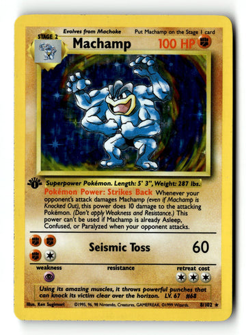 Pokemon Card Machamp - 8/102 Holo LP Deck Exclusives 8/102