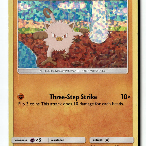 Pokemon Card Mankey - 8/12 Holo LP McDonald's Promos 2019 8/12