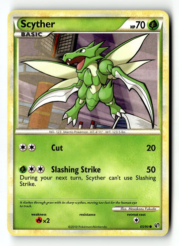 Pokemon Card Scyther (65) LP Undaunted 65/90