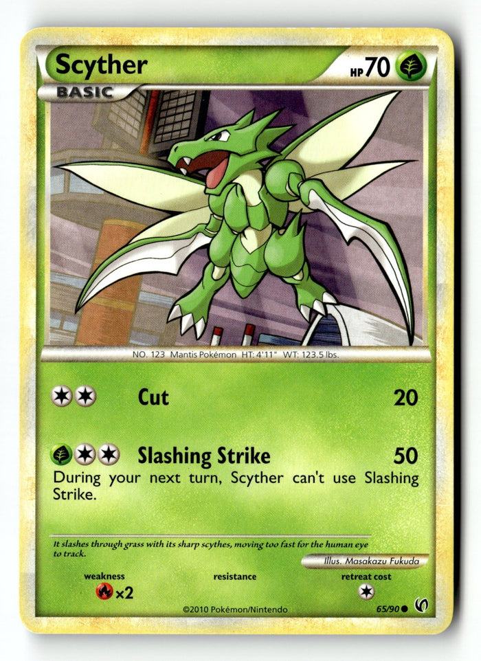 Pokemon Card Scyther (65) LP Undaunted 65/90