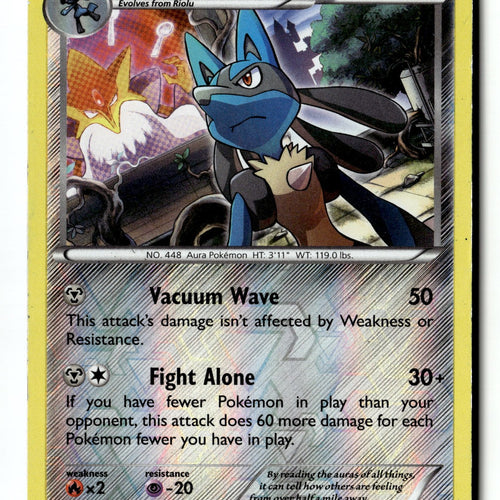 Pokemon Card Lucario (63) LP XY - Fates Collide Reverse Holo Rare 63/124