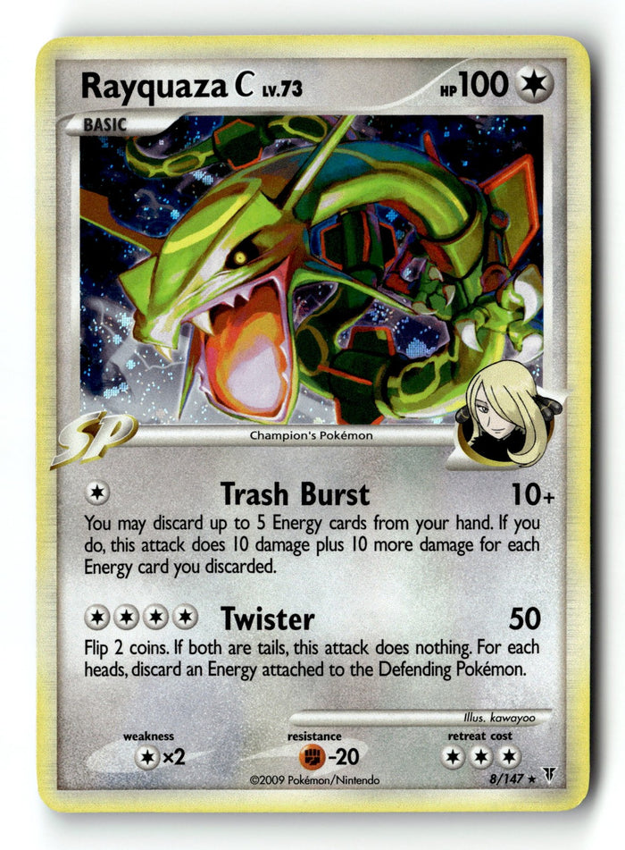 Pokemon Card Rayquaza C Holo LP Supreme Victors Holo Rare 8/147