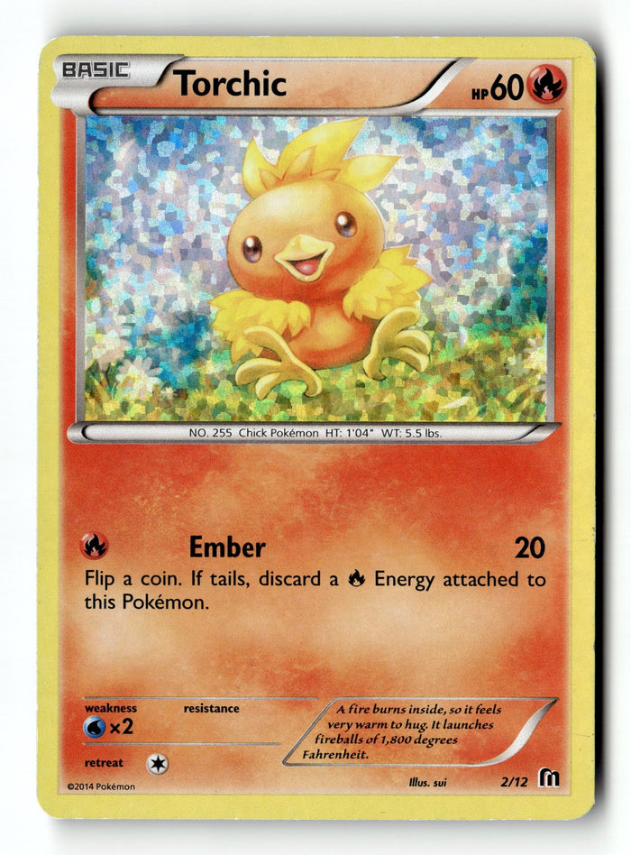 Pokemon Card Torchic - 2/12 Holo LP McDonald's Promos 2016 2/12