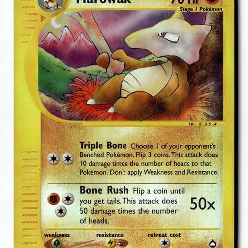 Pokemon Card Marowak Reverse Holo LP Aquapolis 54/147