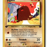 Pokemon Card Diglett LP Team Rocket 1st Edition Common 52/82