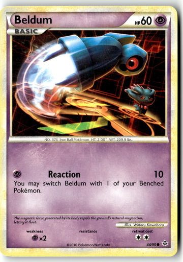 Pokemon Card Beldum LP Unleashed Common 44/95