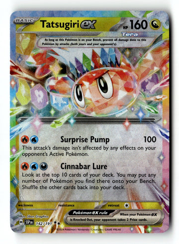 Pokemon Card Tatsugiri ex - Holo LP SV08: Surging Sparks 142/191