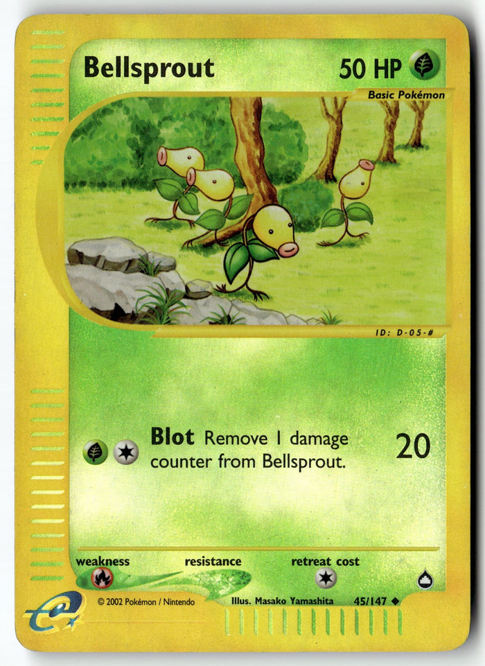 Pokemon Card Bellsprout (45) LP Aquapolis Reverse Holo Uncommon 45/147