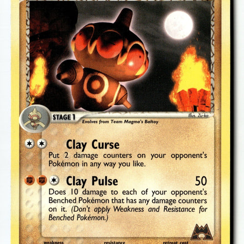Pokemon Card Team Magma's Claydol - LP Team Magma vs Team Aqua 33/95