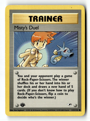 Pokemon Card Misty's Duel 1st Edition LP Gym Heroes 123/132