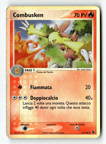 Pokemon Card Combusken - LP Ruby Sapphire Reverse Holo Uncommon 27/109 ITALIAN