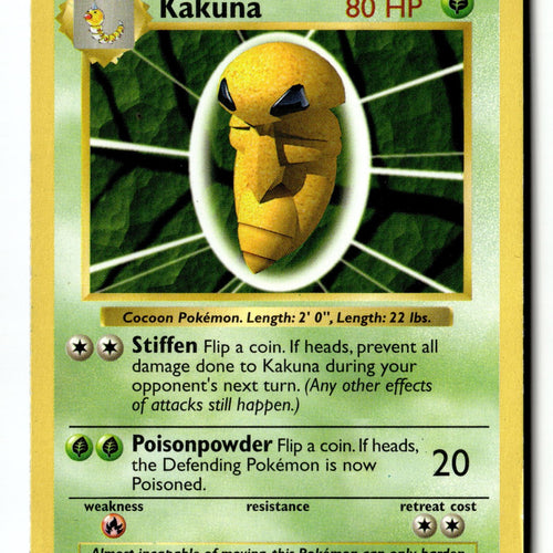 Pokemon Card Kakuna LP Base Set (Shadowless) Uncommon 033/102