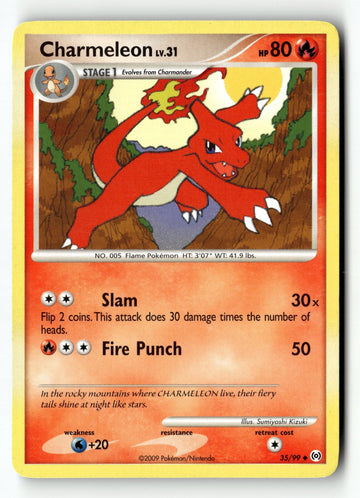 Pokemon Card Charmeleon LP Arceus Uncommon 35/99