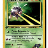 Pokemon Card Sabrina's Venonat 1st Edition LP Gym Heroes 096/132