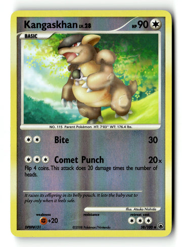 Pokemon Card Kangaskhan LP Majestic Dawn Reverse Holo Uncommon 38/100