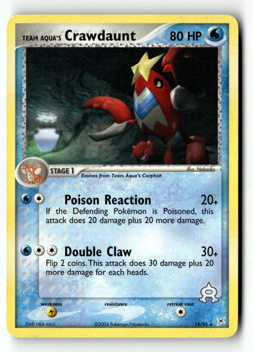 Pokemon Card Team Aqua's Crawdaunt - LP Team Magma vs Team Aqua 14/95