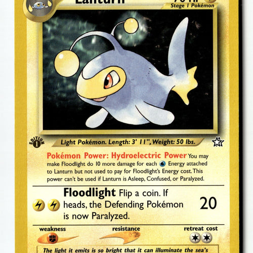Pokemon Card Lanturn LP Neo Genesis 1st Edition Uncommon 038/111