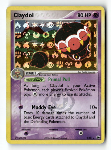 Pokemon Card Claydol - LP Hidden Legends Reverse Holo Rare 2/101