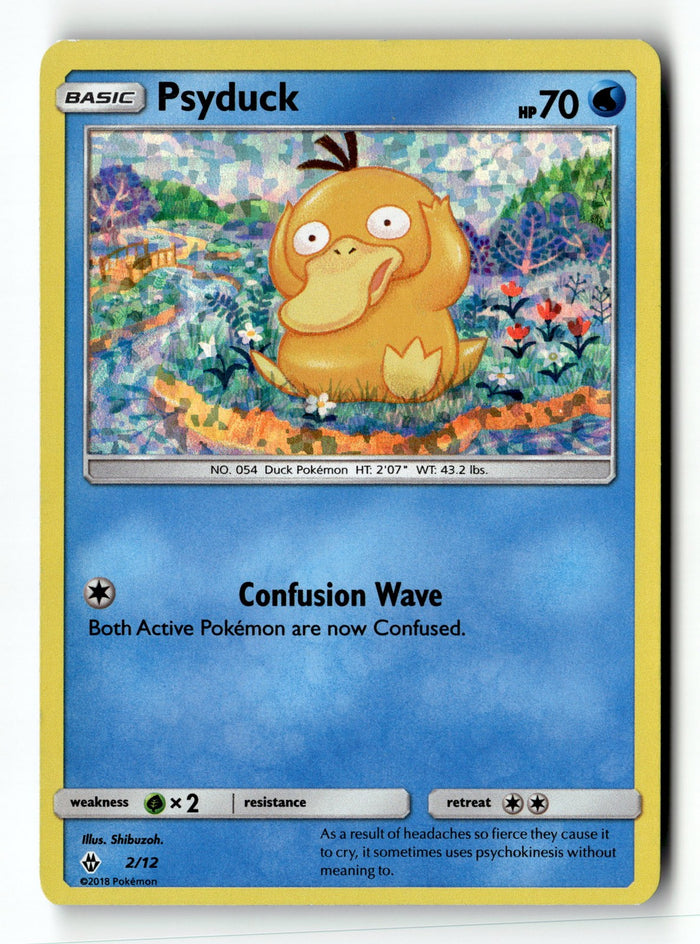 Pokemon Card Psyduck - 2/12 Holo LP McDonald's Promos 2018 002/012