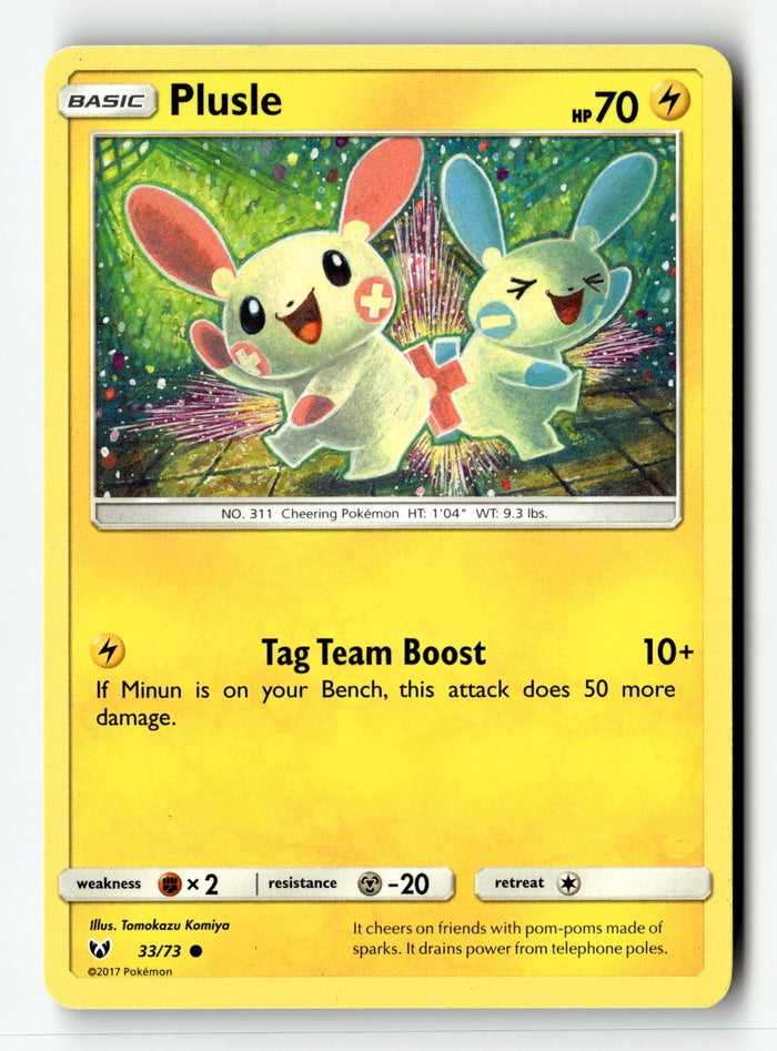 Pokemon Card Plusle LP Shining Legends 33/73
