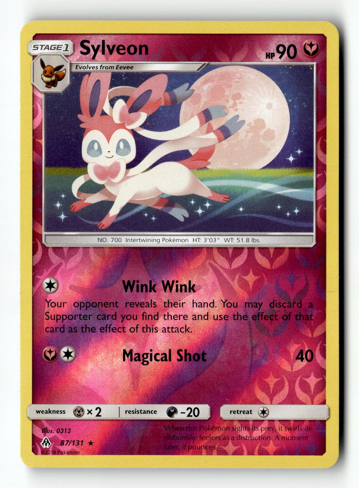 Pokemon Card Sylveon Reverse Holo LP SM - Forbidden Light 87/131