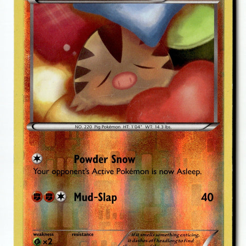 Pokemon Card Swinub Reverse Holo LP XY - BREAKthrough 80/162