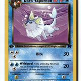 Pokemon Card Dark Vaporeon 1st Edition LP Team Rocket 45/82