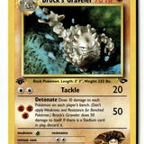 Pokemon Card Brock's Graveler 1st Edition LP Gym Challenge 034/132