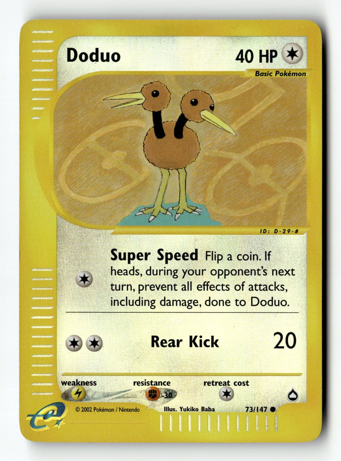 Pokemon Card Doduo Reverse Holo LP Aquapolis 073/147 (1)