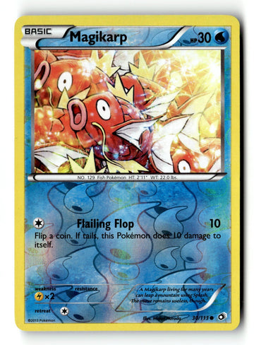 Pokemon Card Magikarp Reverse Holo LP Legendary Treasures 30/113