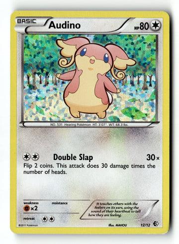 Pokemon Card Audino - 12/12 Holo LP McDonald's Promos 2011 12/12