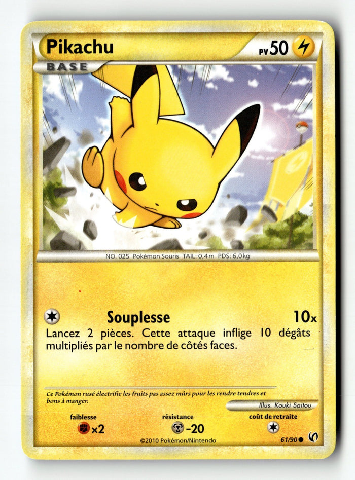 Pokemon Card Pikachu LP Undaunted 61/90