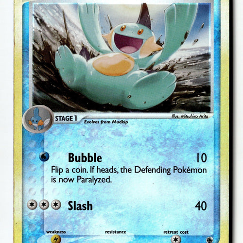 Pokemon Card Marshtomp - Reverse Holo LP Ruby and Sapphire 40/109