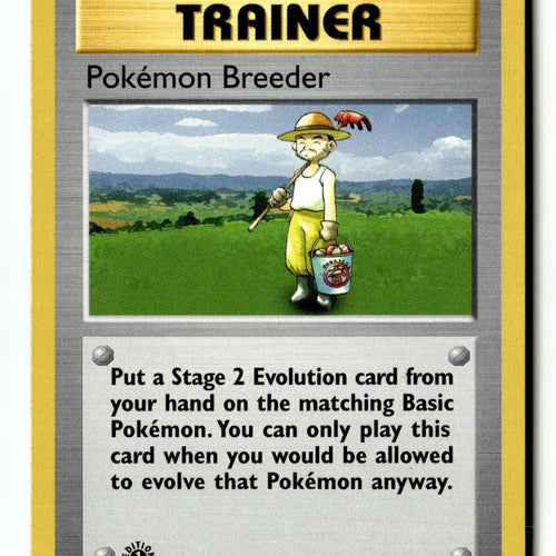 Pokemon Card Pokemon Breeder 1st Edition LP Base Set (Shadowless) 076/102