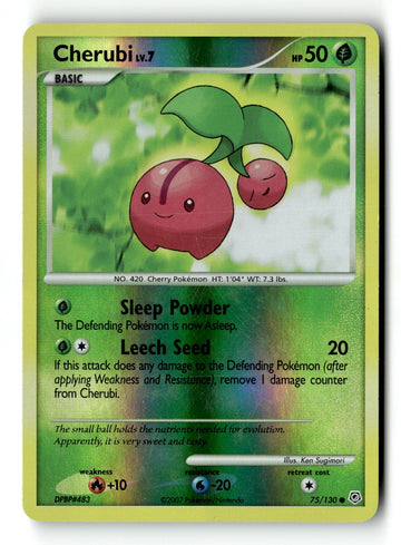 Pokemon Card Cherubi Reverse Holo LP Diamond and Pearl 75/130