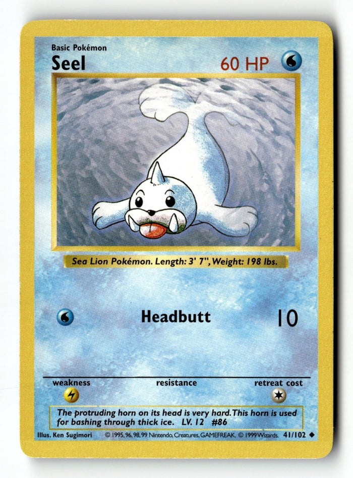 Pokemon Card Seel Unlimited LP Base Set (Shadowless) 041/102