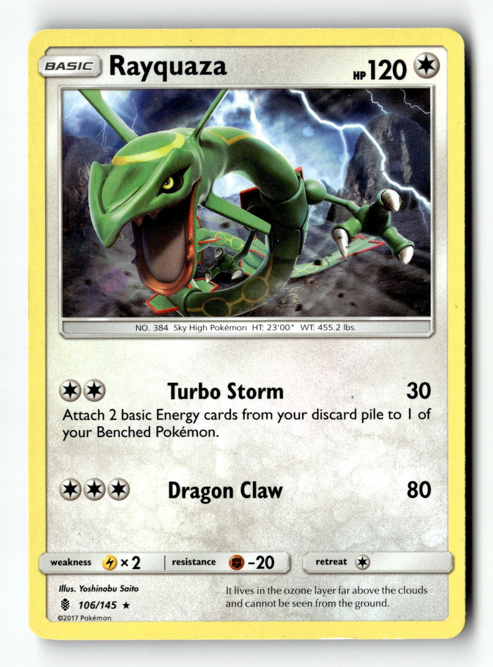 Pokemon Card Rayquaza LP SM - Guardians Rising 106/145