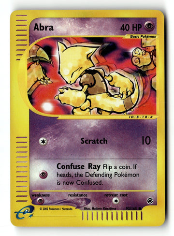 Pokemon Card Abra Reverse Holo LP Expedition 093/165 (2)
