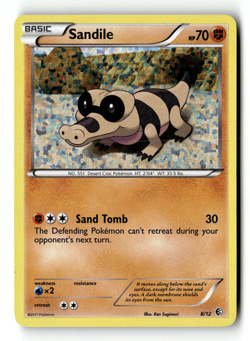 Pokemon Card Sandile - 8/12 Holo LP McDonald's Promos 2011 008/012